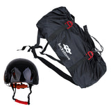 Maxbell Folding Climbing Rope Bag Gear Equipment Backpack with Safety Helmet Black