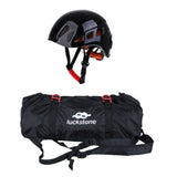 Maxbell Folding Climbing Rope Bag Gear Equipment Backpack with Safety Helmet Black