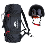 Maxbell Folding Climbing Rope Bag Gear Equipment Backpack with Safety Helmet Black