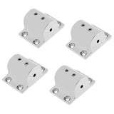Maxbell 4 Pieces Heavy Duty Mirror Polished 316 Stainless Steel Boat Hand Rail Fitting 1'' Rectangular Base