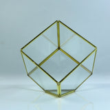 Maxbell 2 Pieces Geometric Glass Flower Vase Terrarium Pot Tealight Candle Holder