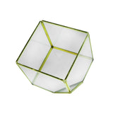 Maxbell 2 Pieces Geometric Glass Flower Vase Terrarium Pot Tealight Candle Holder