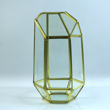 Maxbell 2 Pieces Geometric Glass Flower Vase Terrarium Pot Tealight Candle Holder