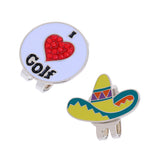 Maxbell 2 Pieces Golf Hat Clip with Detachable Magnetic Golf Ball Marker