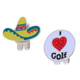 Maxbell 2 Pieces Golf Hat Clip with Detachable Magnetic Golf Ball Marker