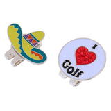 Maxbell 2 Pieces Golf Hat Clip with Detachable Magnetic Golf Ball Marker