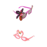 Maxbell Set of 2pcs Funny Hawaiian Tropical Flamingo Sunglasses Party Glasses Party Costume for Adult Kids