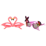 Maxbell Set of 2pcs Funny Hawaiian Tropical Flamingo Sunglasses Party Glasses Party Costume for Adult Kids