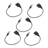 Maxbell 5Pcs Double 3.5mm Female Audio Socket to RJ9 Male Modular Plug Adapter Cable for Avaya Yealink Phones