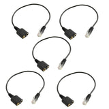 Maxbell 5Pcs Double 3.5mm Female Audio Socket to RJ9 Male Modular Plug Adapter Cable for Avaya Yealink Phones