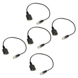 Maxbell 5Pcs Double 3.5mm Female Audio Socket to RJ9 Male Modular Plug Adapter Cable for Avaya Yealink Phones