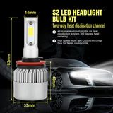 Maxbell 3 Pair H11/H9/H8/H7/H1 LED Headlight Conversion Lamp 6000K Cool White 72W 7200LM