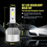 Maxbell 3 Pair H11/H9/H8/H7/H1 LED Headlight Conversion Lamp 6000K Cool White 72W 7200LM