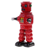 Maxbell Retro Wind Up Mechanical Roby Robot Clockwork Tin Toy for Adult Collection