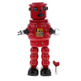 Maxbell Retro Wind Up Mechanical Roby Robot Clockwork Tin Toy for Adult Collection