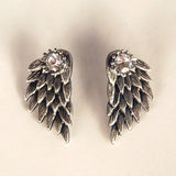 Maxbell 4 Pairs/pack Elegant Lady Women Earring Shiny Rhinestone Angel Wings Stud Double Sided Jewelry