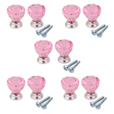 Maxbell 10Pieces Pink Drawer Pull Knobs Cabinet Dresser Cupboard Bin Handle Decoration  For Furniture Drawers