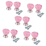 Maxbell 10Pieces Pink Drawer Pull Knobs Cabinet Dresser Cupboard Bin Handle Decoration  For Furniture Drawers