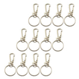Maxbell 12x Silver Swivel Trigger Clips Snap Hook Clasp 60mm for Bag Keyring Making