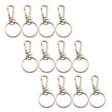 Maxbell 12x Silver Swivel Trigger Clips Snap Hook Clasp 60mm for Bag Keyring Making