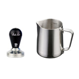 Maxbell 350ml Kitchen Stainless Steel Coffee Frothing Milk Tea Latte Jug with Tamper