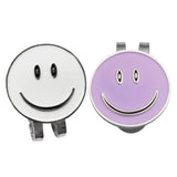 Maxbell 2 Pieces Happy Face Golf Ball Marker with Magnetic Hat Clip Golf Accessories