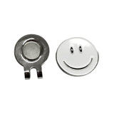 Maxbell 2 Pieces Happy Face Golf Ball Marker with Magnetic Hat Clip Golf Accessories