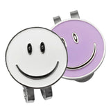 Maxbell 2 Pieces Happy Face Golf Ball Marker with Magnetic Hat Clip Golf Accessories