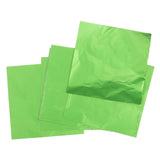 Maxbell 200 Pieces Sweet Candy Package Foil Paper Chocolate Lolly Foil Wrapper Green/Red
