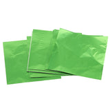 Maxbell 200 Pieces Sweet Candy Package Foil Paper Chocolate Lolly Foil Wrapper Green/Red