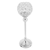 Maxbell 8Pieces 35cm Silver Crystal Votive Tea Light Globe Pillar Candle Holder Decor