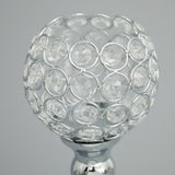 Maxbell 8Pieces 35cm Silver Crystal Votive Tea Light Globe Pillar Candle Holder Decor