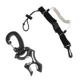 Maxbell Diving Scuba Double Hose Holder with Clip + Underwater Lights Camera Quick Release Coil Lanyard with Strap Clip & Ring