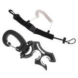 Maxbell Diving Scuba Double Hose Holder with Clip + Underwater Lights Camera Quick Release Coil Lanyard with Strap Clip & Ring