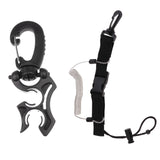 Maxbell Diving Scuba Double Hose Holder with Clip + Underwater Lights Camera Quick Release Coil Lanyard with Strap Clip & Ring