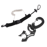 Maxbell Diving Scuba Double Hose Holder with Clip + Underwater Lights Camera Quick Release Coil Lanyard with Strap Clip & Ring