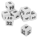 Maxbell 10 Pieces Opaque Six Sided Multiple Dice for TRPG Party Board Game Toys White