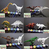 Maxbell Jurassic Era DIY Coloring Painting Animal 3D Stegosaurus Dinosaur Model Drawing Graffiti Baby Kids Children Painting Tool Educational Kindergarten Toys Christmas Gifts