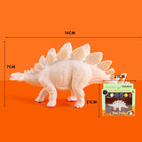 Maxbell Jurassic Era DIY Coloring Painting Animal 3D Stegosaurus Dinosaur Model Drawing Graffiti Baby Kids Children Painting Tool Educational Kindergarten Toys Christmas Gifts