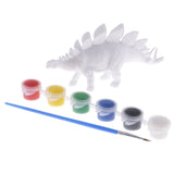 Maxbell Jurassic Era DIY Coloring Painting Animal 3D Stegosaurus Dinosaur Model Drawing Graffiti Baby Kids Children Painting Tool Educational Kindergarten Toys Christmas Gifts