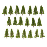 Maxbell 20pcs Model Cedar Trees Train Railway Scenery Layout 1:150 N Scale D108