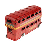 Maxbell Kids Metal Double-deck London Bus Model Die-cast Vehicles Handmade Craft