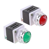 Maxbell 2pcs 220V LED Metal Dash Panel Indicator Light Lamp Signal Light for Indexing Signal Anticipating Signal Emergency Signal