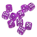 Maxbell 20pcs Acrylic Six Sided D6 Dices Dies for D&D RPG MTG Party Board Game Parts