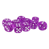 Maxbell 20pcs Acrylic Six Sided D6 Dices Dies for D&D RPG MTG Party Board Game Parts