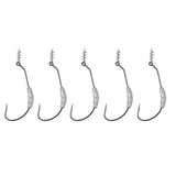 Maxbell 10Pcs High-carbon Steel Weighted Swimbait Spring Fishing Hook with Twistlock