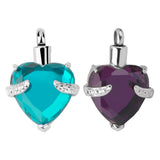 Maxbell 2pcs Stainless Steel Heart Memorial Ashes Pendant Cremation Jewelry Keepsake