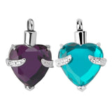 Maxbell 2pcs Stainless Steel Heart Memorial Ashes Pendant Cremation Jewelry Keepsake