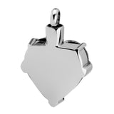 Maxbell 2pcs Stainless Steel Heart Memorial Ashes Pendant Cremation Jewelry Keepsake