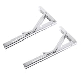 Maxbell 2 Pieces Lightweight 304 Stainless Steel Folding Marine Boat Bench Shelf Table Bracket Wall Mount Support 300x162mm 59kg/130lb